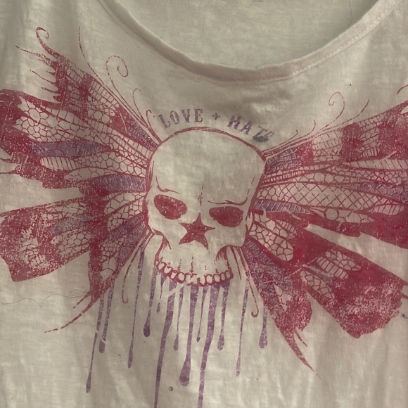 Revolution size 2 short sleeve white skull t shirt - Picture 2 of 4